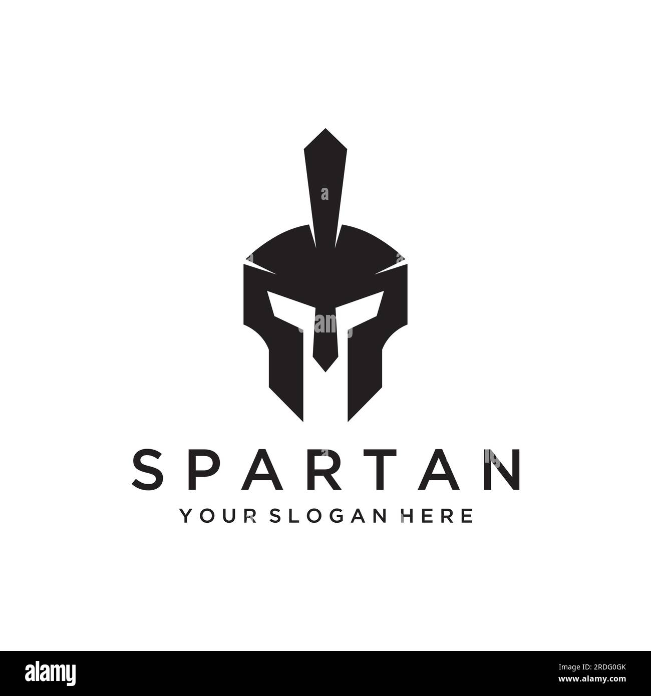 Simple greek spartan warrior helmet Logo design, with creative idea ...