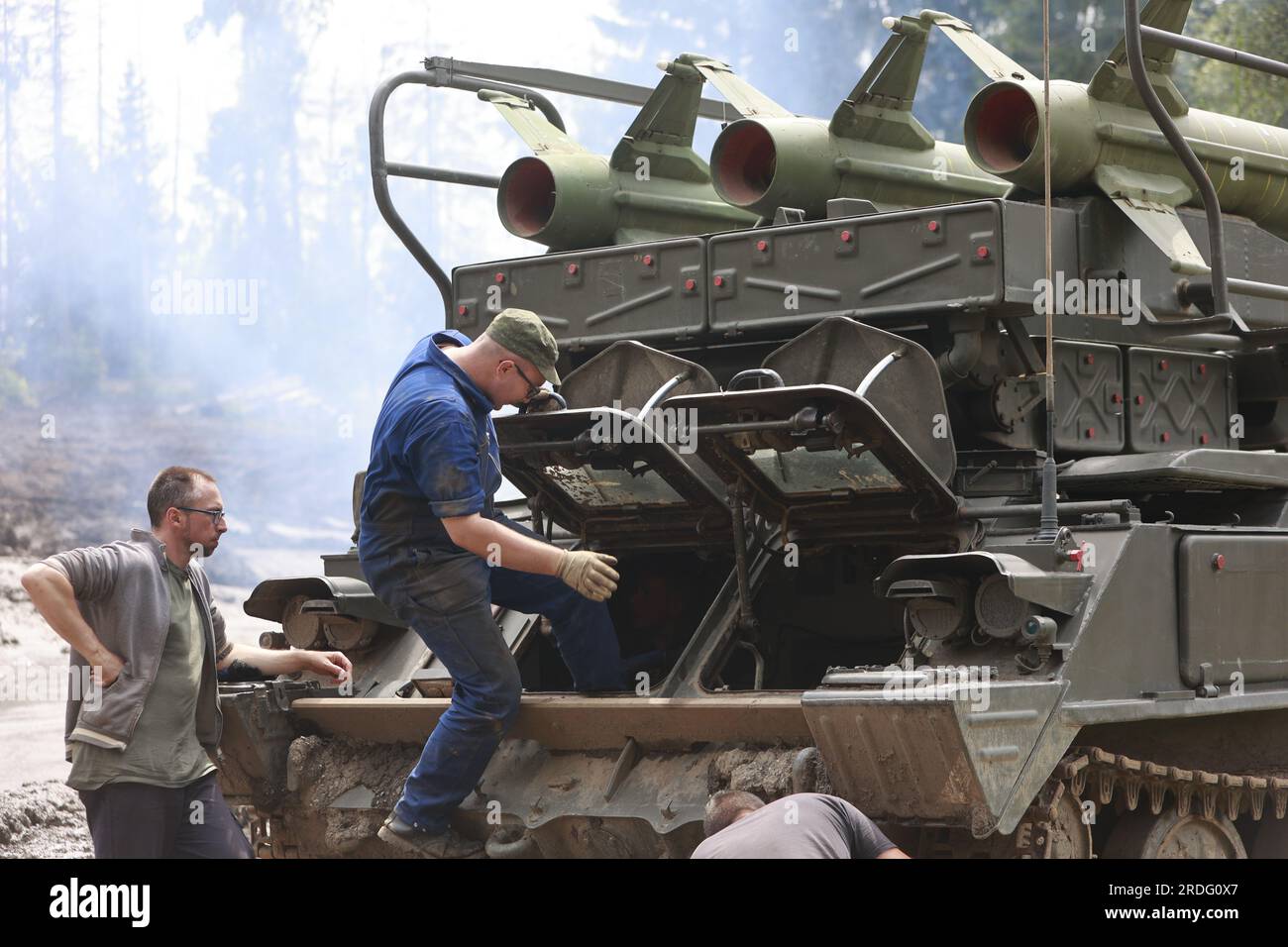 Benneckenstein, Germany. 21st July, 2023. Employees of the East German