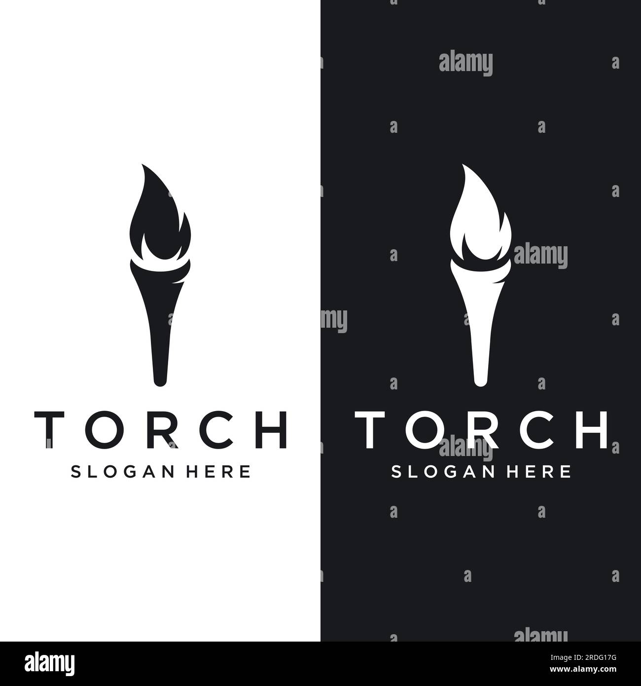 Creative flame torch logo.Logo for business, freedom and competition