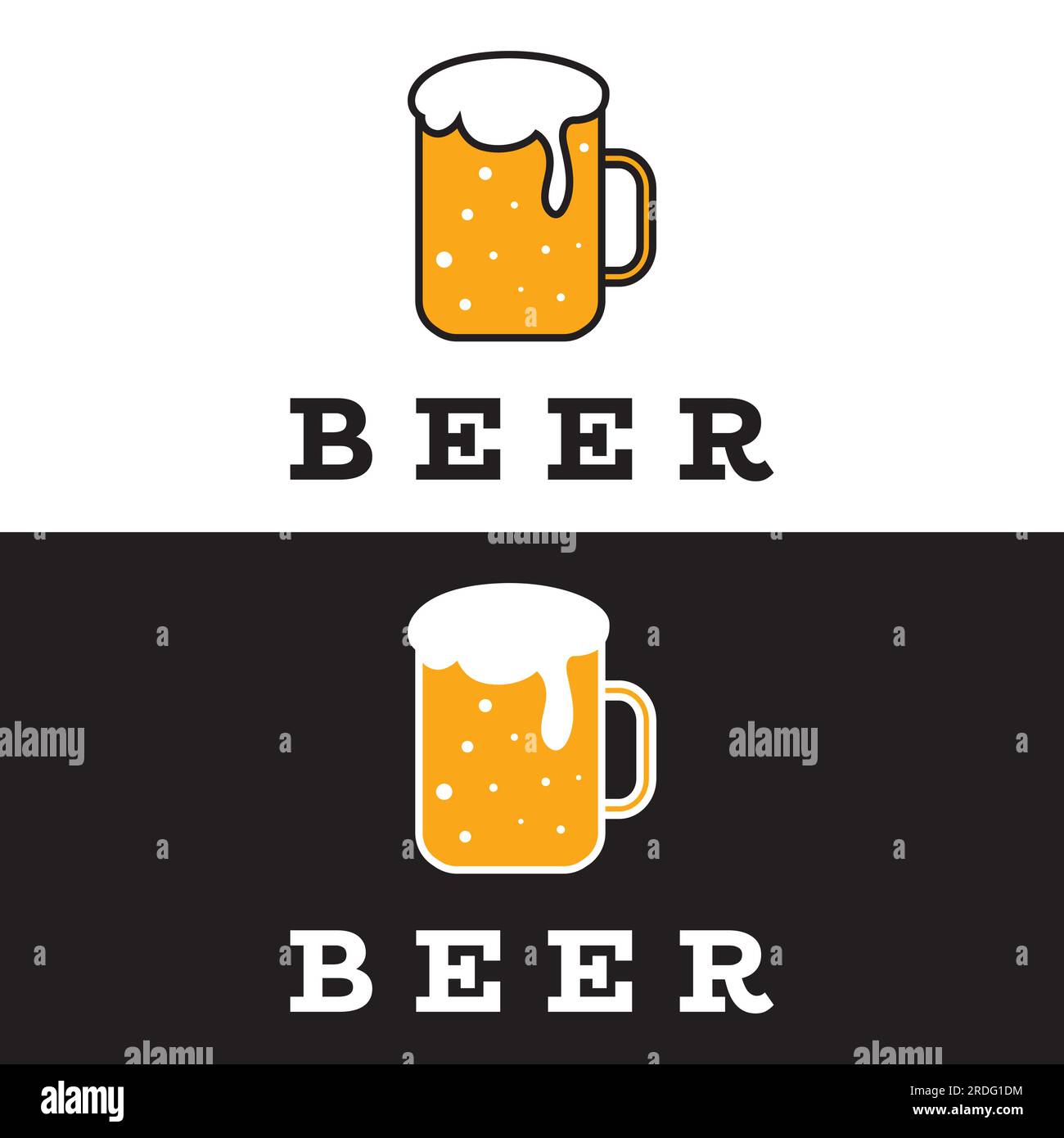 Premium quality vintage craft beer logo template. For badges, emblems, beer companies, bars, taverns. Stock Vector