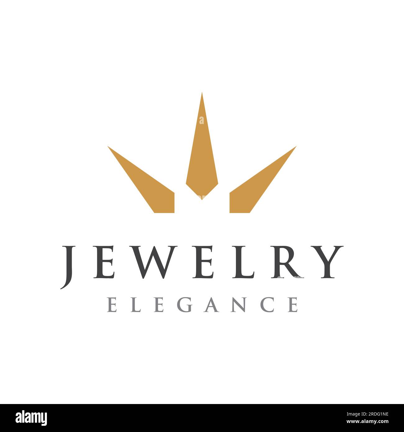 Abstract logo of jewelry ring with luxury diamond or gems.Isolated
