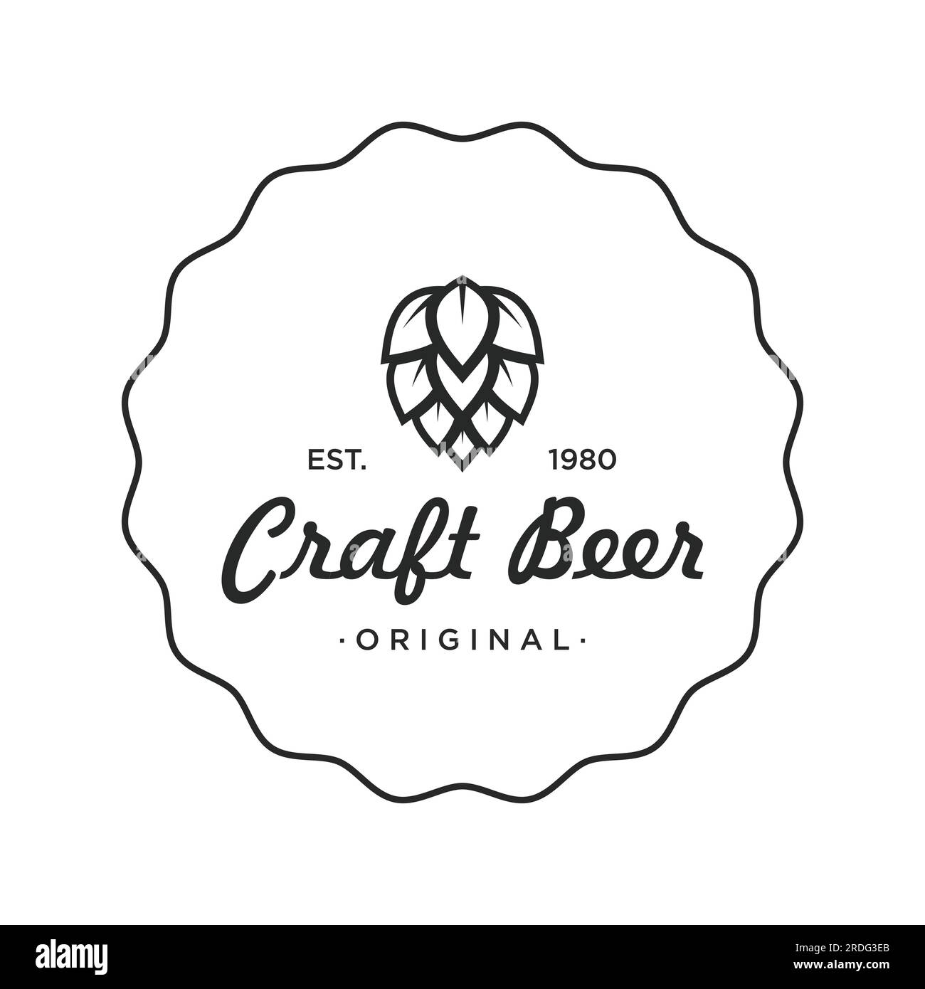 Premium quality vintage craft beer logo template. For badges, emblems ...