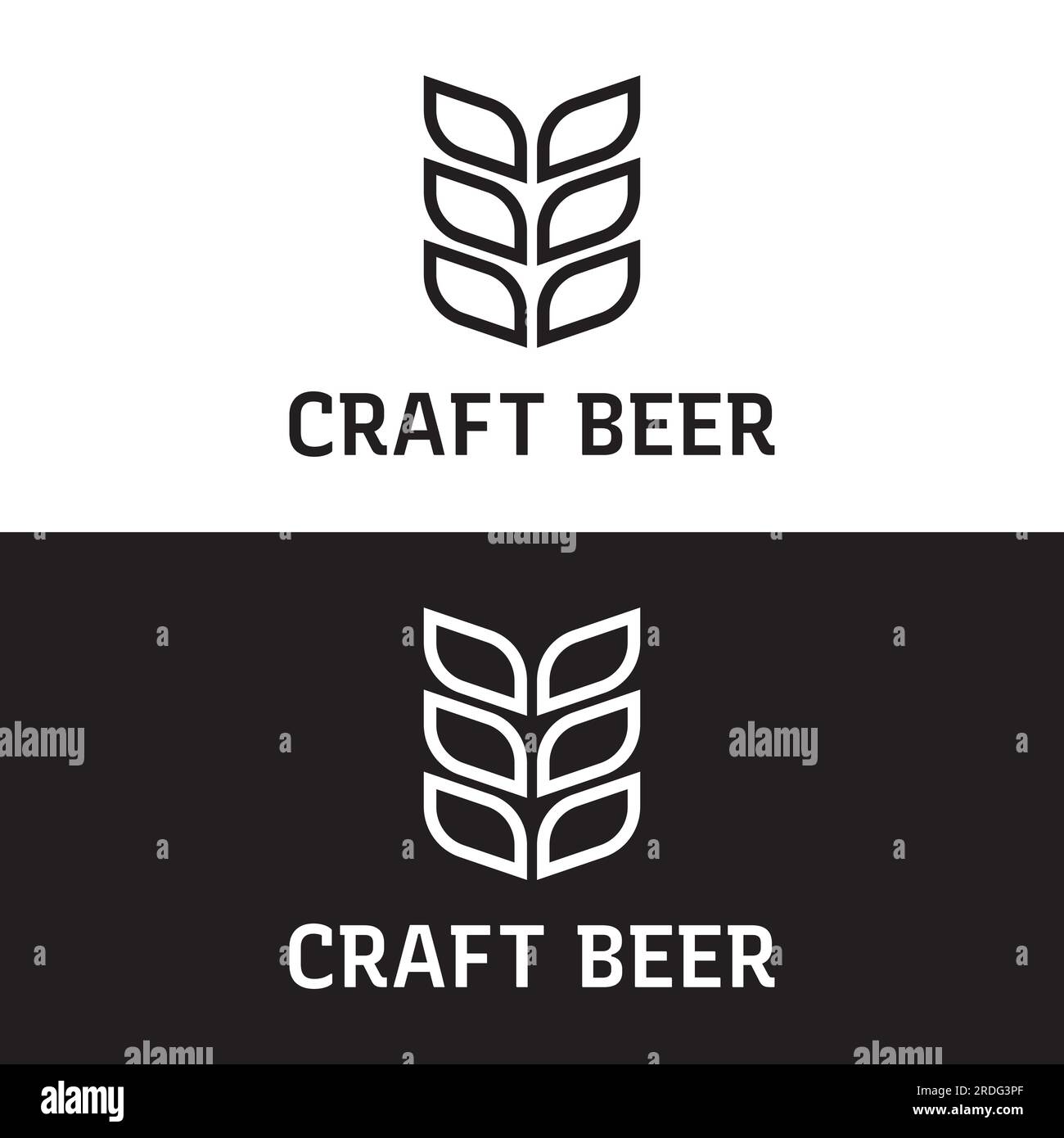 Premium quality vintage craft beer logo template. For badges, emblems, beer companies, bars, taverns. Stock Vector