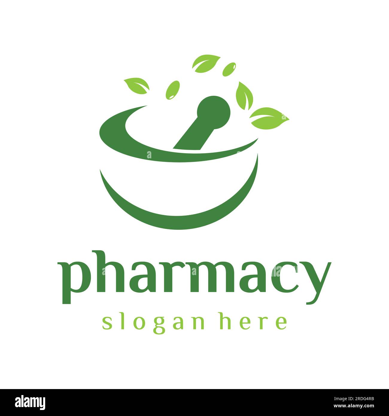 Pharmacy logo design with bowl and pounded herbal medicine. Logo for ...
