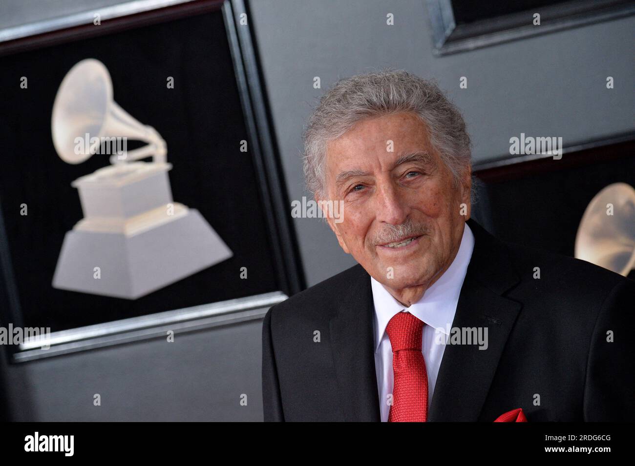 New York City, United States. 21st July, 2023. Tony Bennett Dies At 96 - FILE -Tony Bennett attends the 60th Annual GRAMMY Awards at Madison Square Garden on January 28, 2018 in New York City, NY, USA. Photo by Lionel Hahn/ABACAPRESS.COM Credit: Abaca Press/Alamy Live News Stock Photo