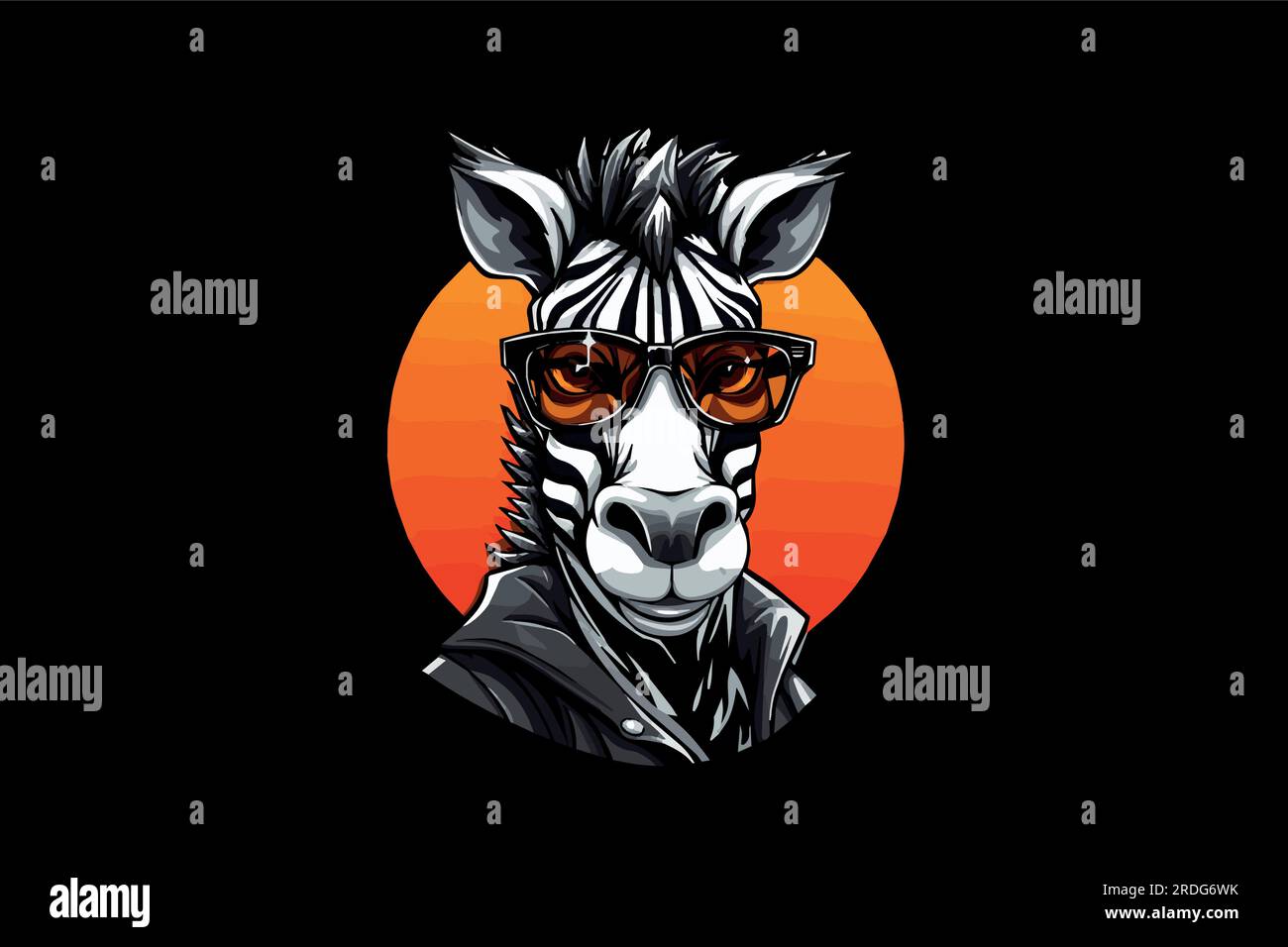Vector zebra head on Stock Vector Images - Alamy