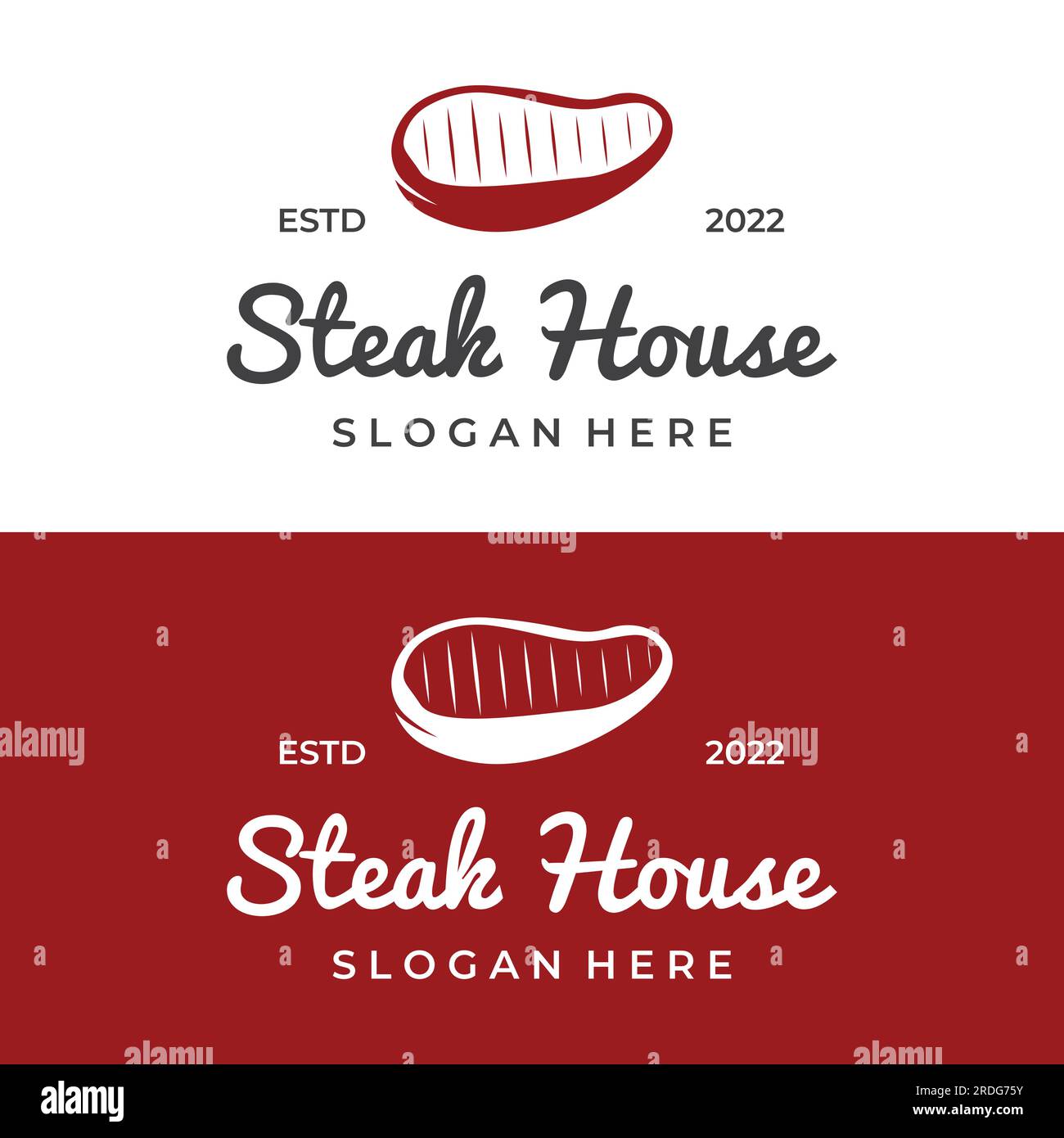 Steak house or fresh meat vintage logo.Premium quality grilled meat