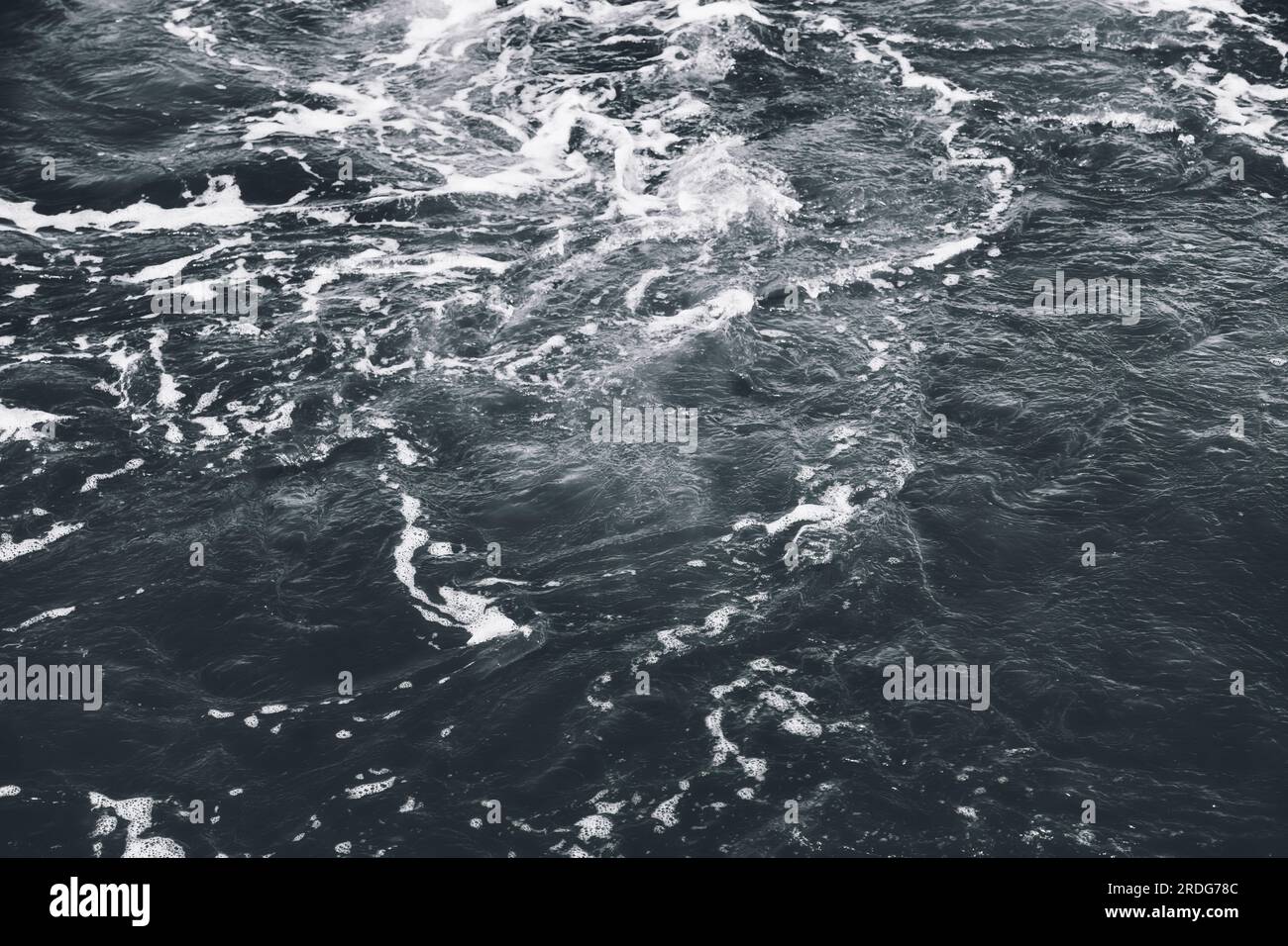 Black and white abstract water texture background. Stock Photo