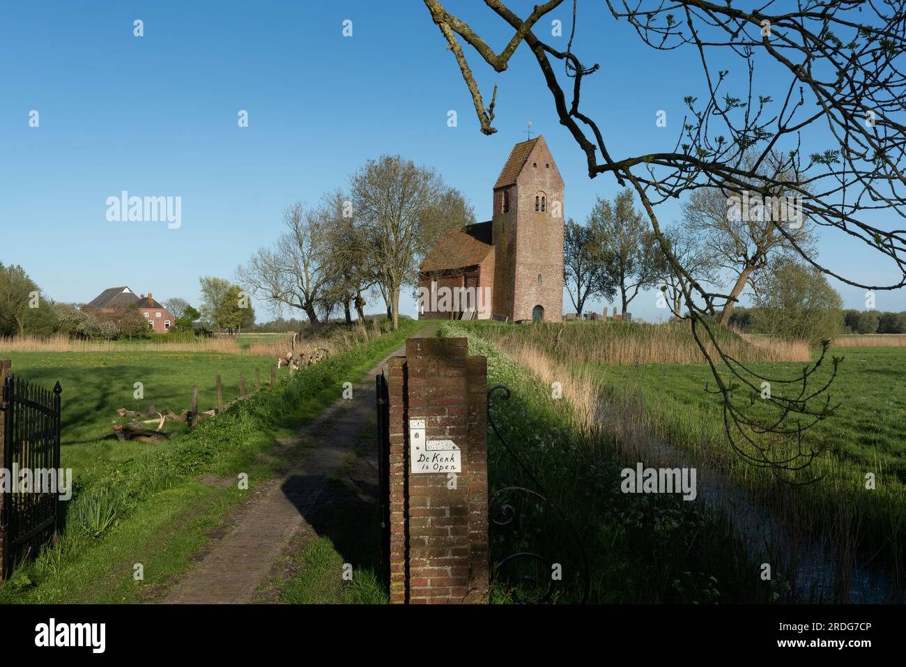Marsum, The Netherlands, 05032018. The Mauritiuskerk in Marsum Stock