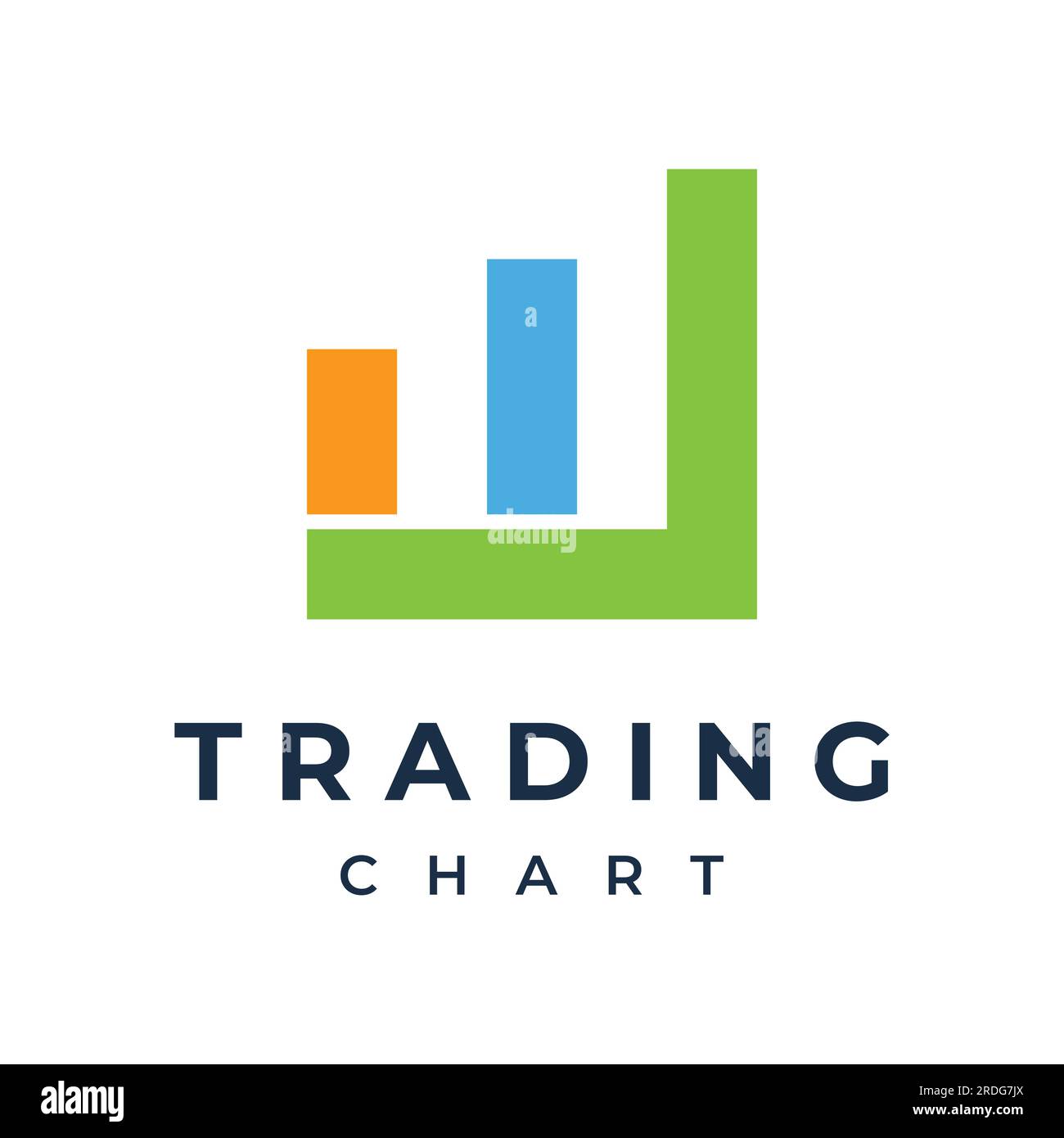 Trading logo design, by showing stock increase charts. Logo for online