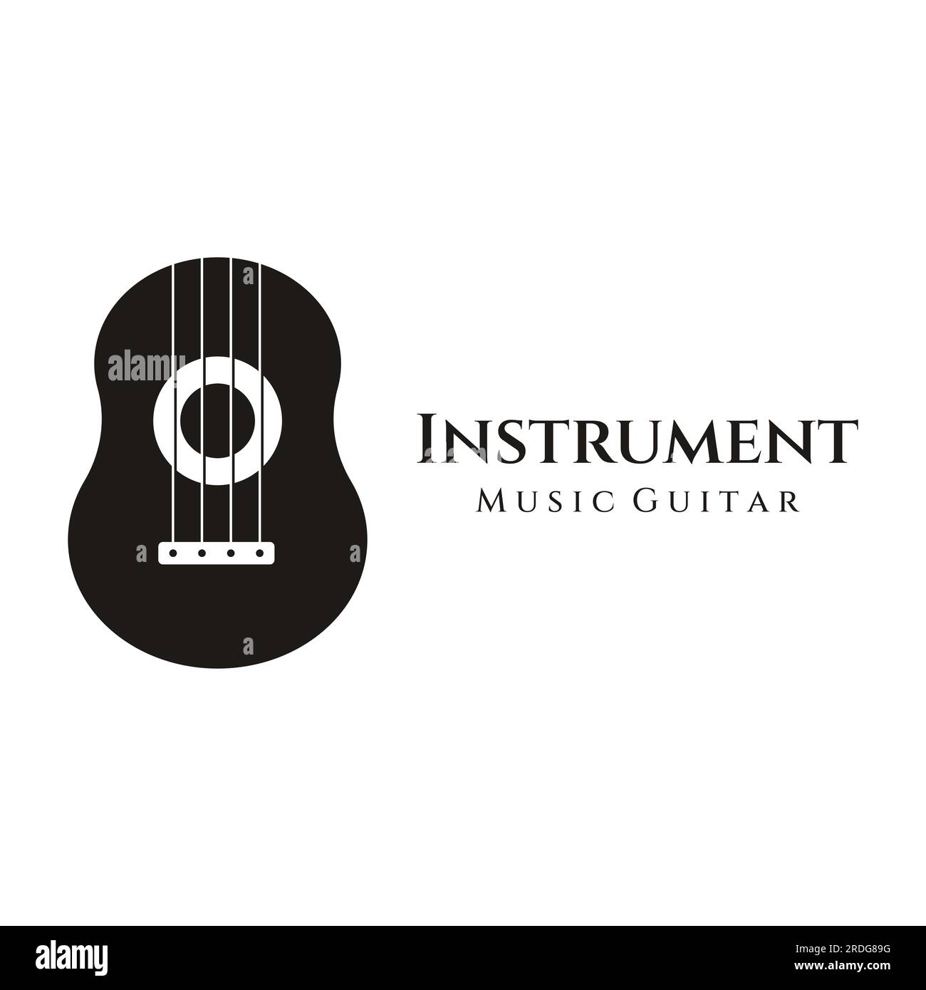 Simple shape guitar musical instrument logo, music, band, live music