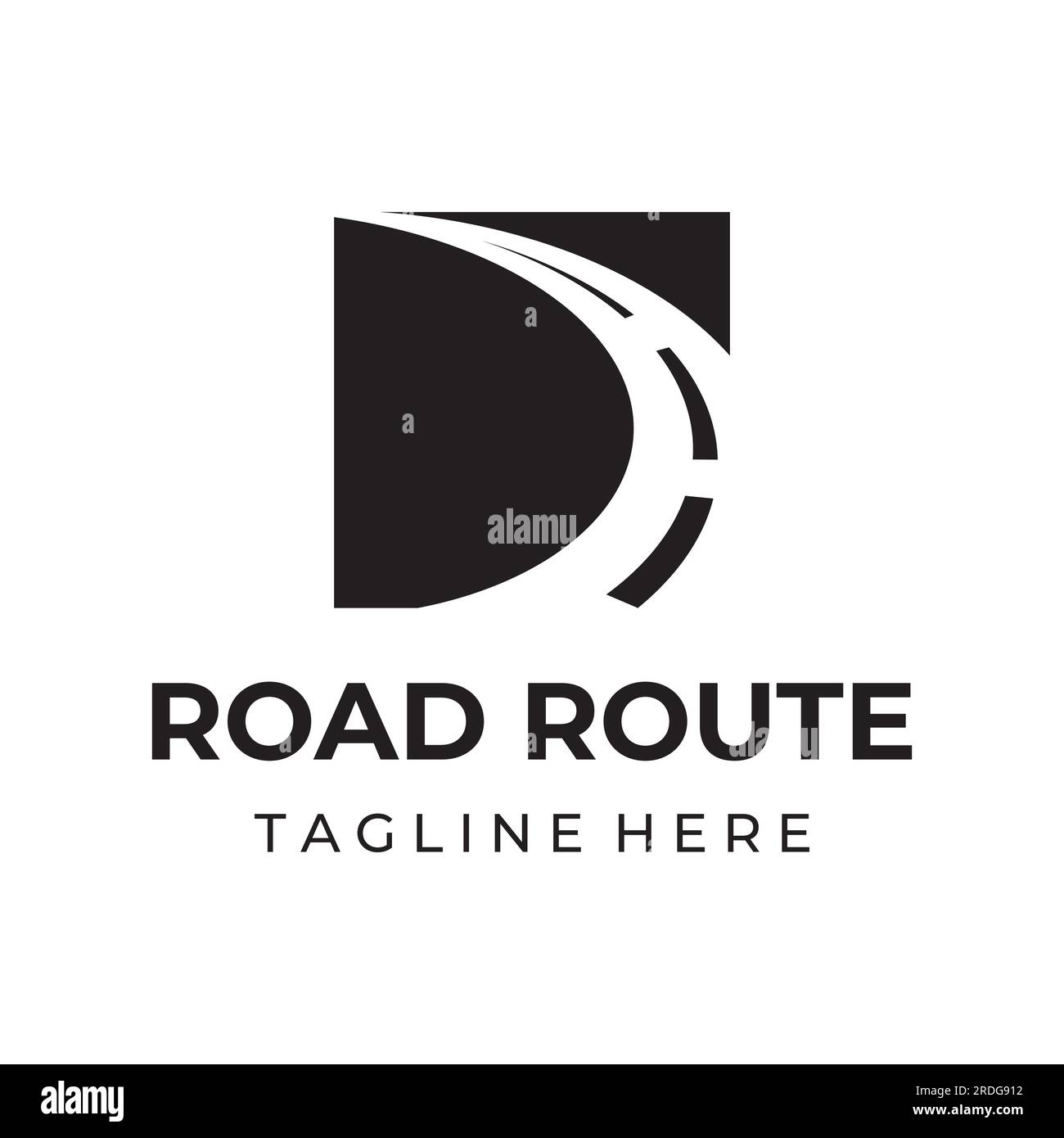 Highway logo design, asphalt road route, traffic. Logo can be for