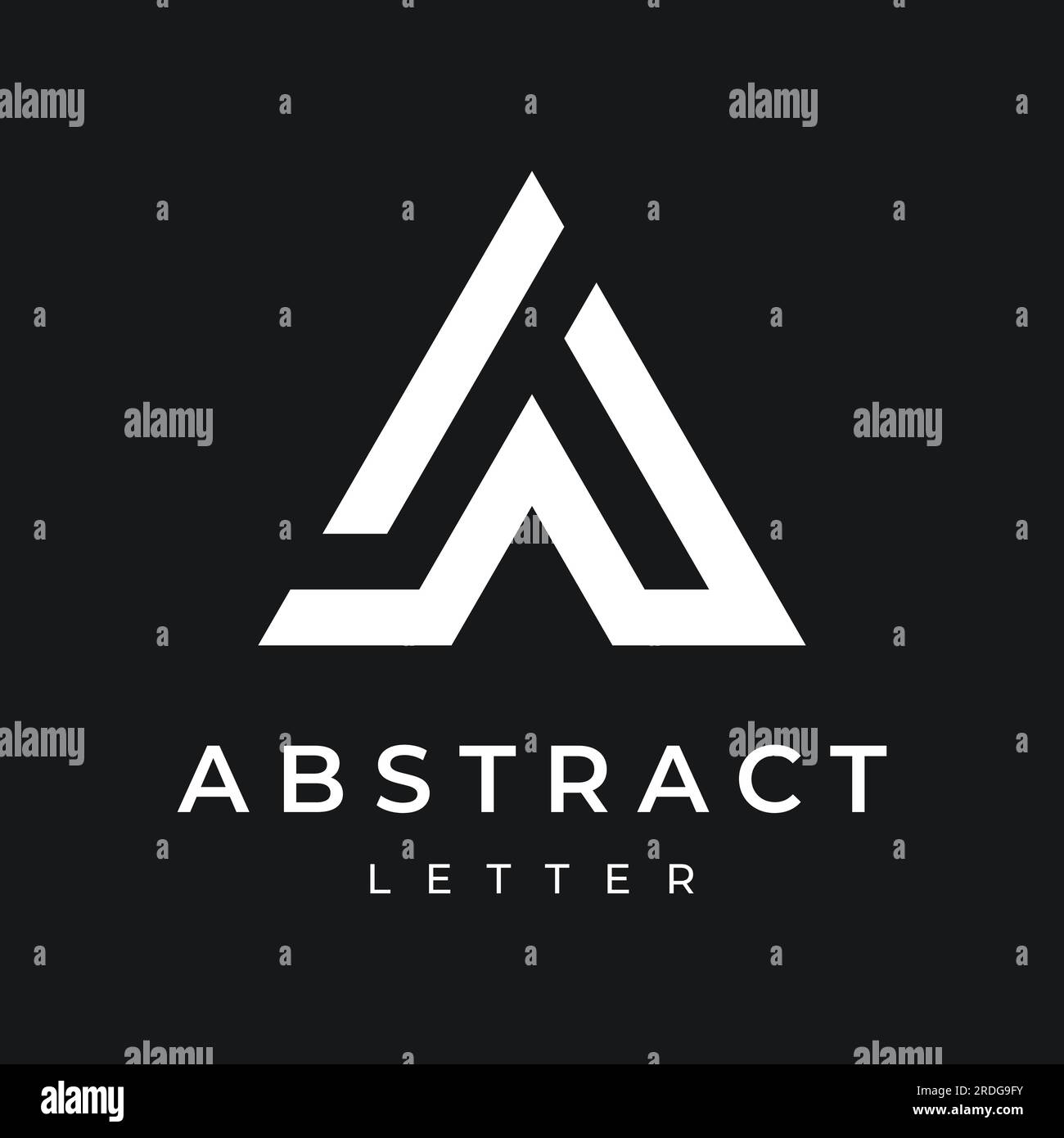 Creative design abstract logo element initial letter A geometric or ...