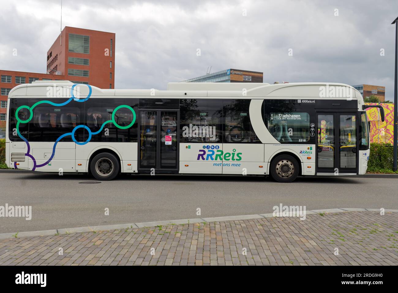 Electrical BYD busses at Zwolle busplatform for regional and local