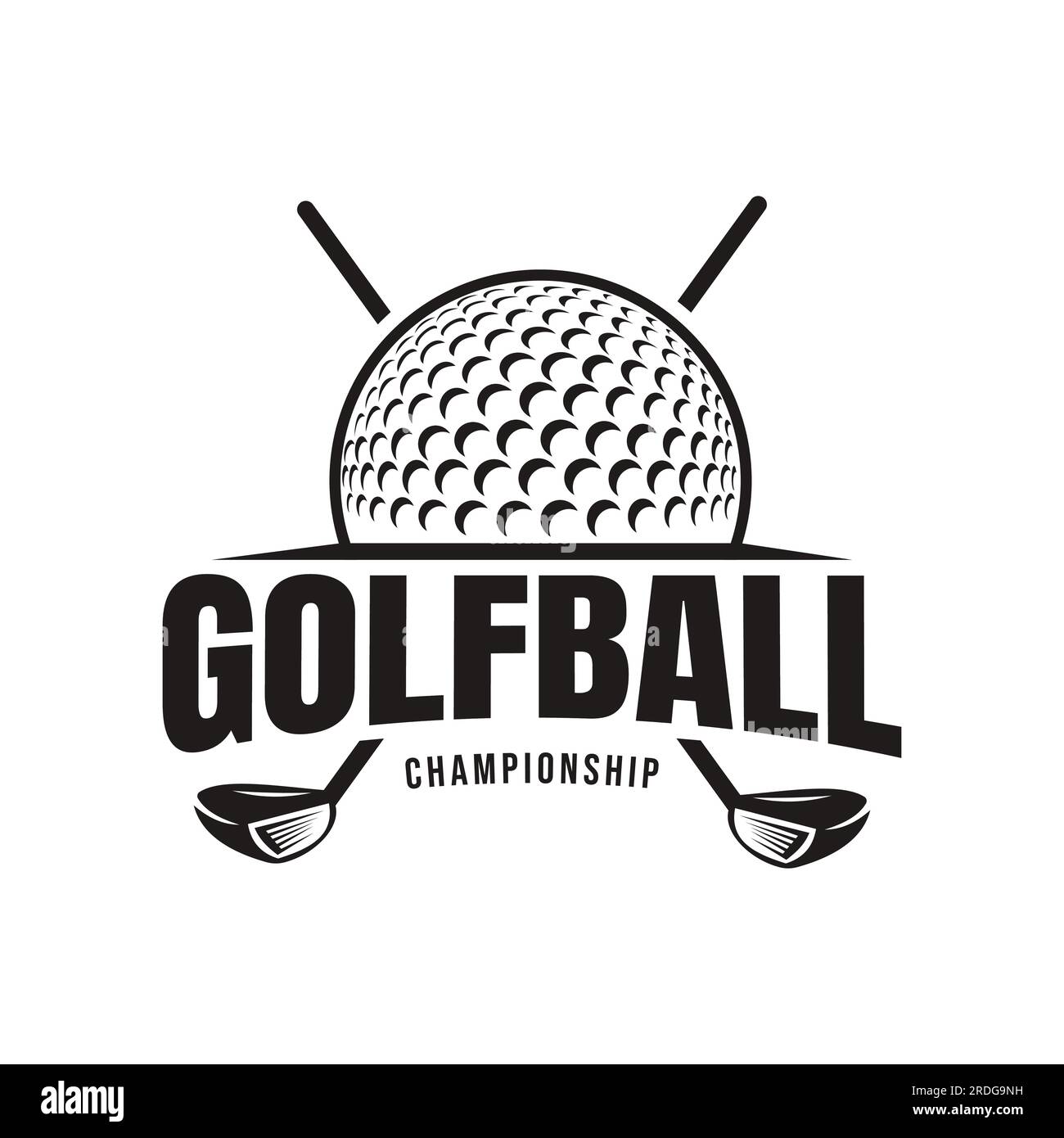 Golf Club Vintage Retro design, golf tournament Sports Club Logo Design Template Stock Vector