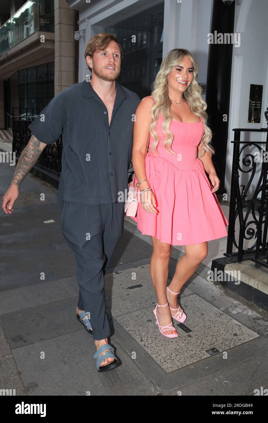 London, UK. Tommy Mallet and Georgia Kousoulou at the ITV Summer Party ...