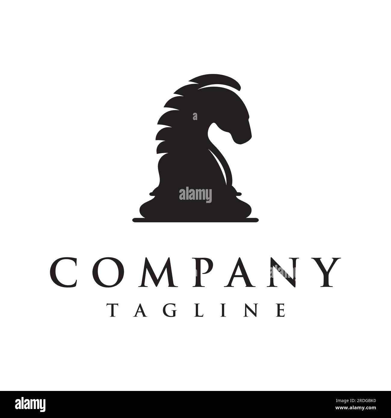 Chess strategy game logo with kings, pawns and rooks. Logos for ...