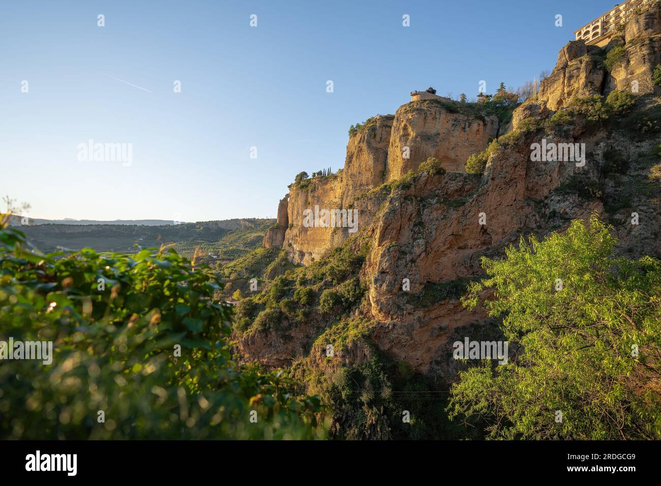 Ronda Cliff Rock Formations - Ronda, Andalusia, Spain Stock Photo