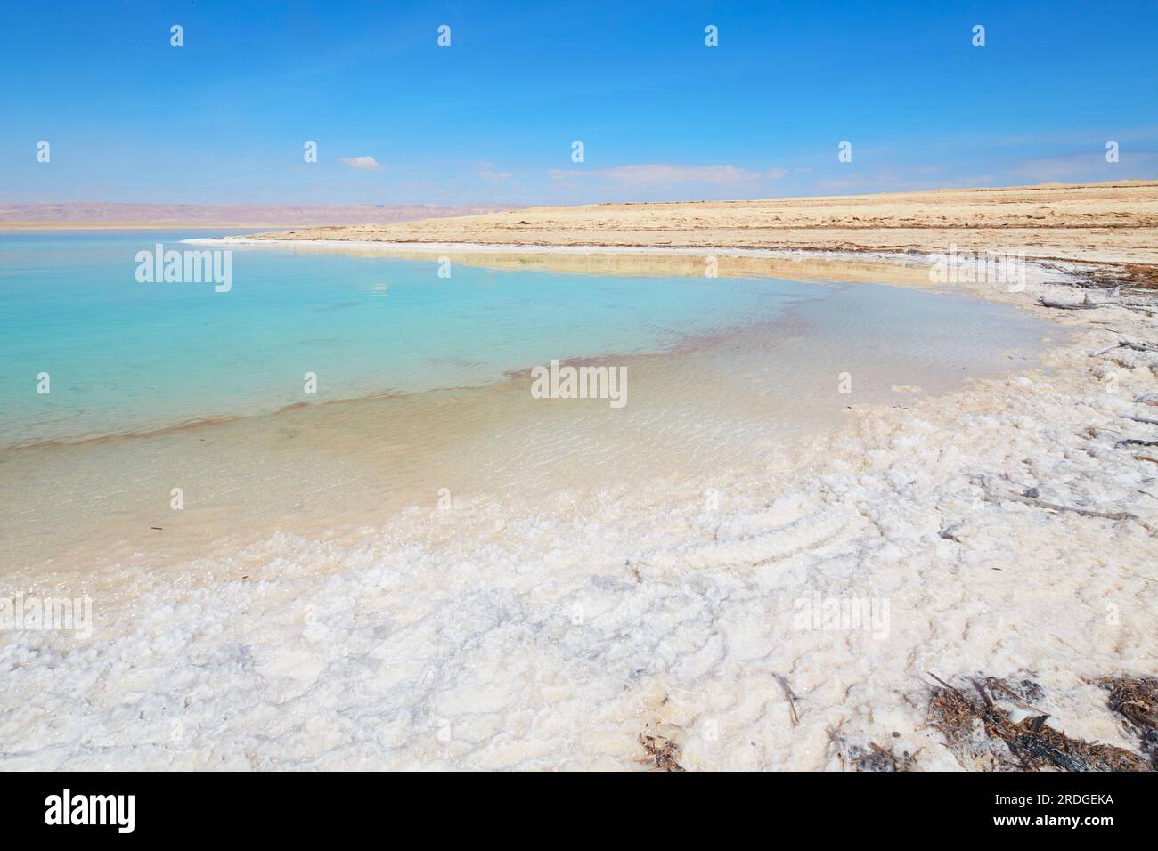 Salt Deposits On The Shore, The Dead Sea, Jordan Stock Photo - Alamy