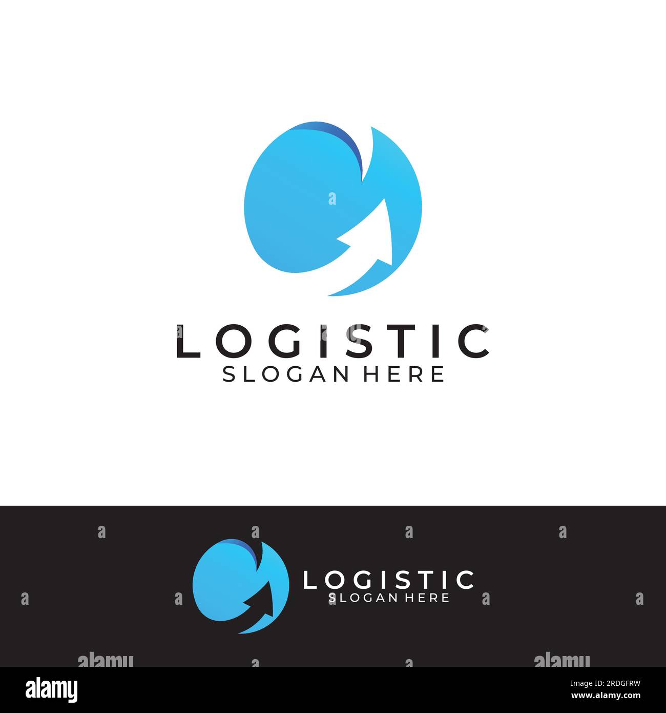 Logistics company vector logo, arrow icon logo, fast digital delivery ...