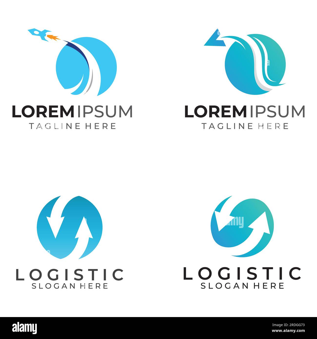 Logistics company vector logo, arrow icon logo, fast digital delivery ...