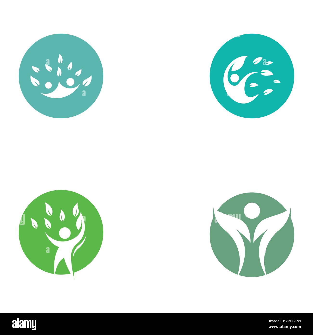 Human nature leaf logo. Leaf and human combination logo with vector concept. Stock Vector
