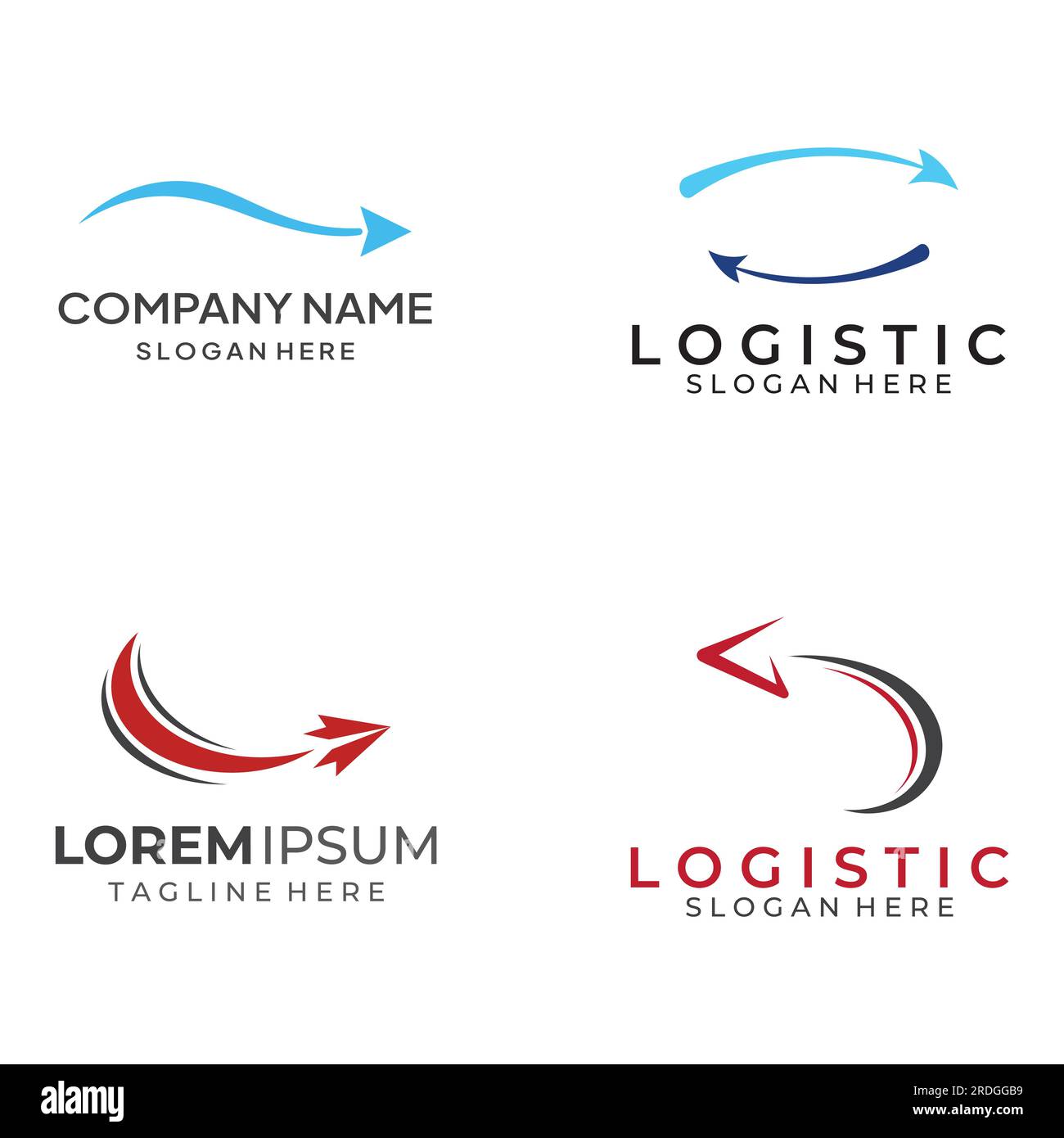 Logistics company vector logo, arrow icon logo, fast digital delivery ...
