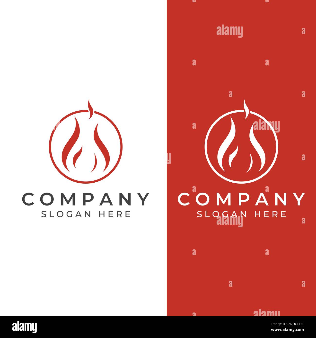 Fire or flame logo, fireball logo, and embers. Using a vector design ...