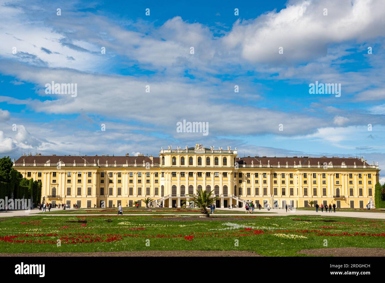 Schonbrunn Palace is the summer residence of the Austrian emperors of the Habsburg dynasty Stock