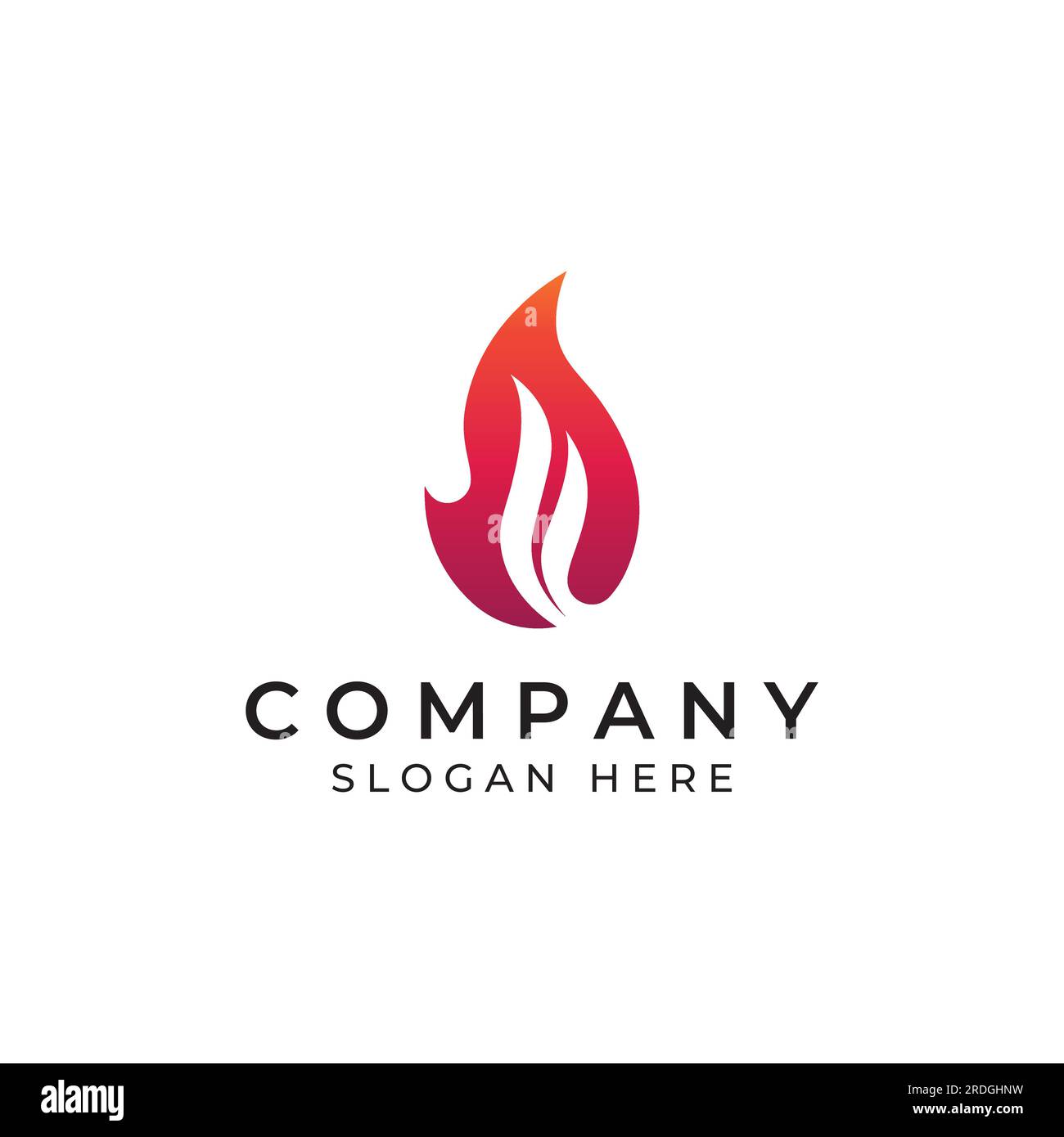 Fire or flame logo, fireball logo, and embers. Using a vector design concept. Stock Vector