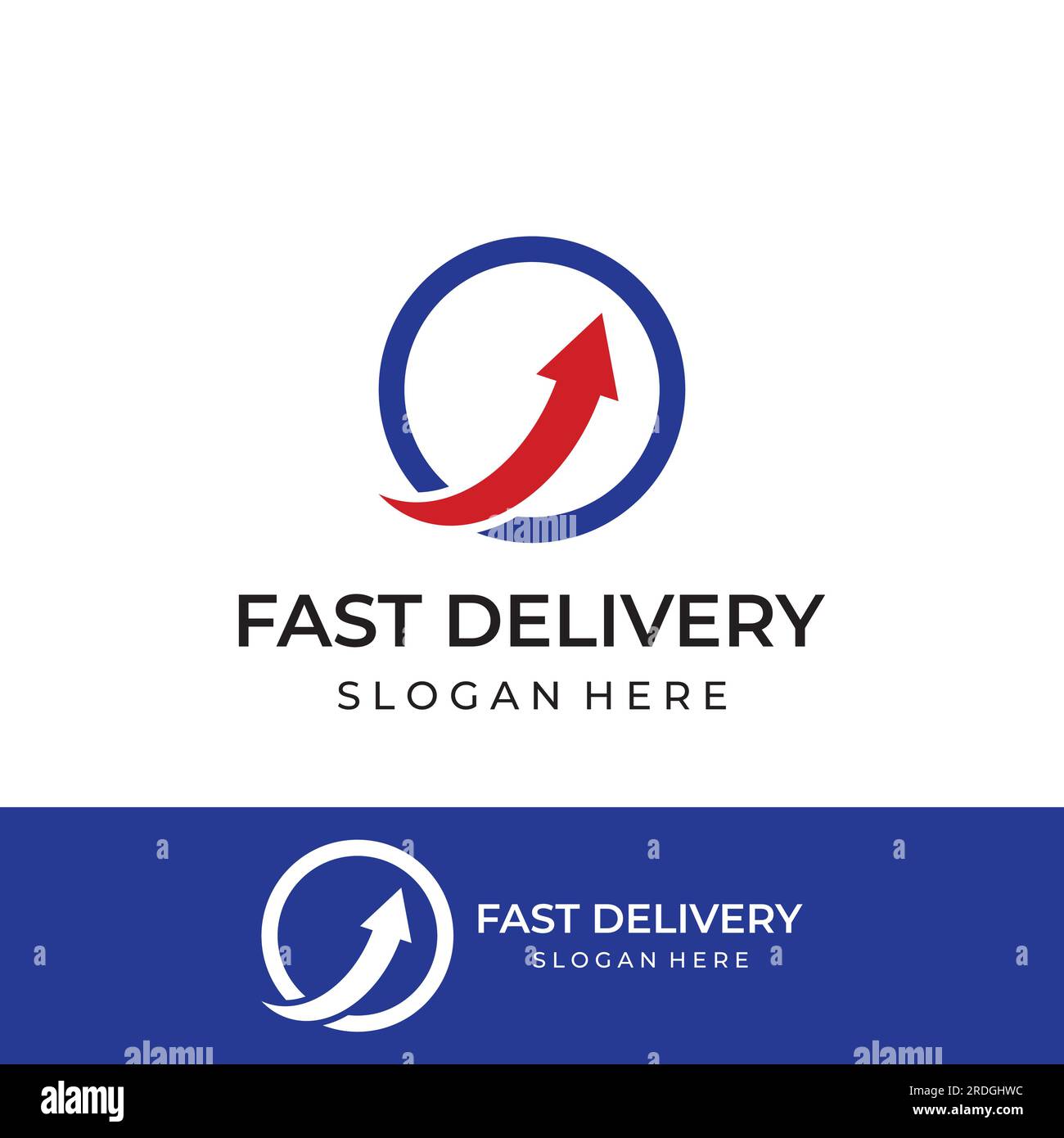 Logistics company vector logo, arrow icon logo, fast digital delivery ...