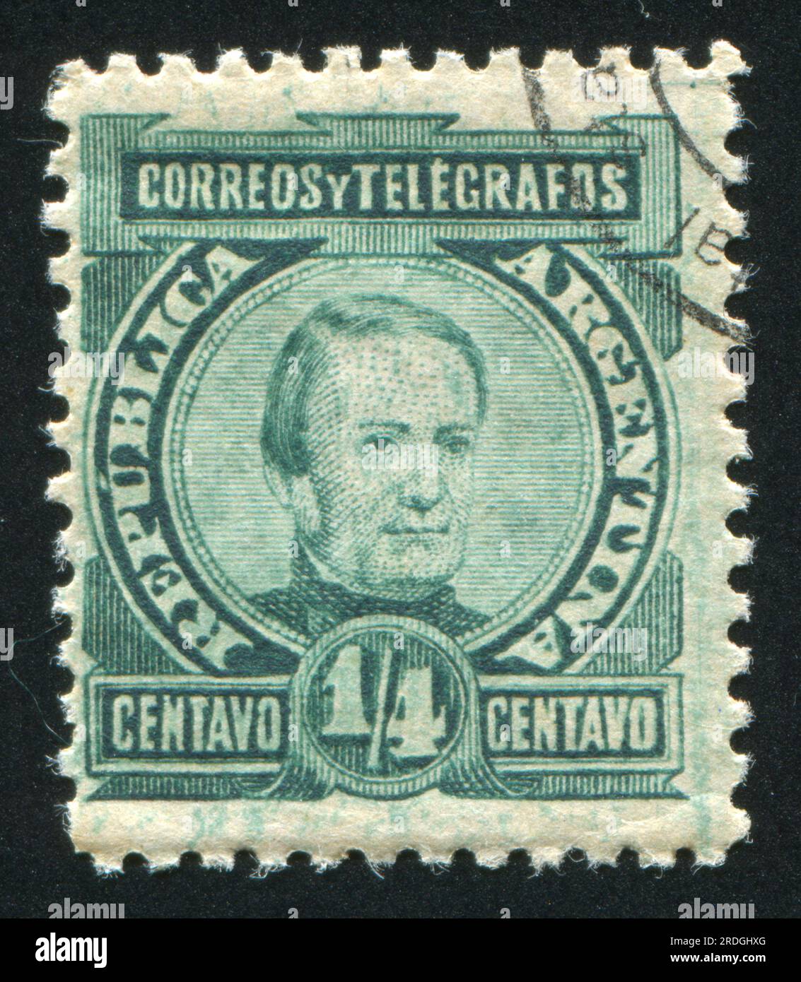ARGENTINA - CIRCA 1890: stamp printed by Argentina, shows Jose Maria ...