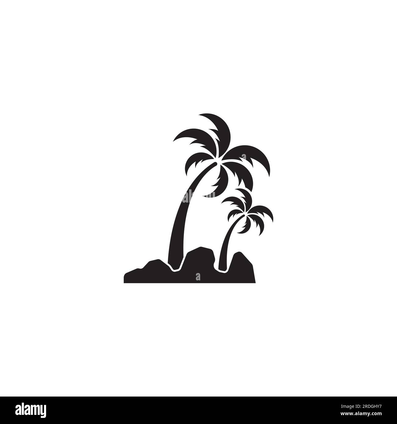 Palm tree logo, palm with waves and sun. Using illustrator editing ...