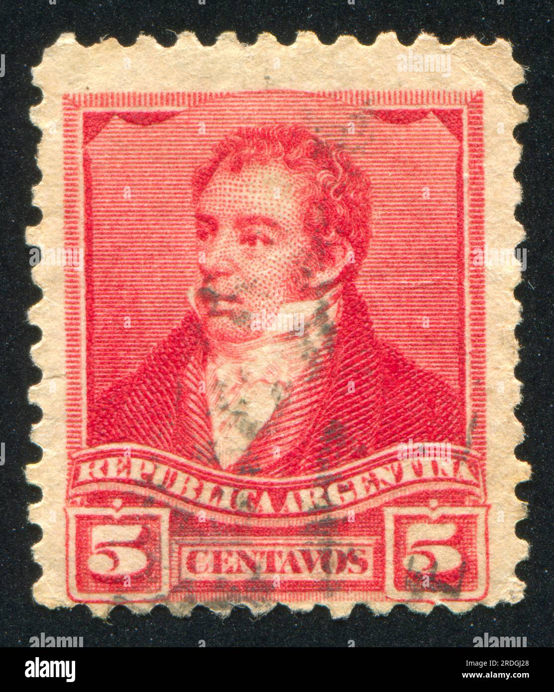 ARGENTINA - CIRCA 1892: stamp printed by Argentina, shows Bernardino Rivadavia, circa 1892 Stock Photo