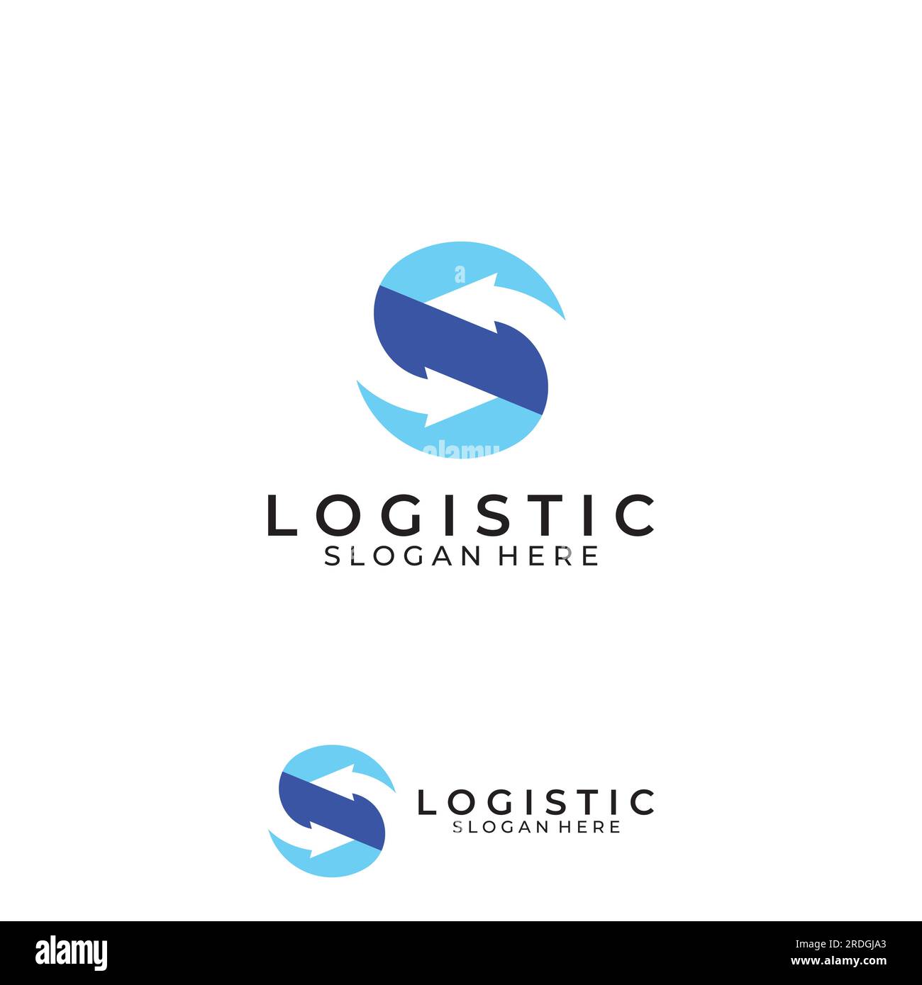 Logistics company vector logo, arrow icon logo, fast digital delivery ...