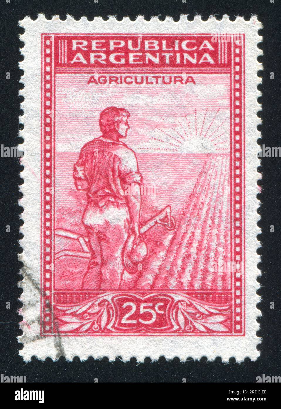 ARGENTINA - CIRCA 1935: stamp printed by Argentina, shows farmer, circa ...