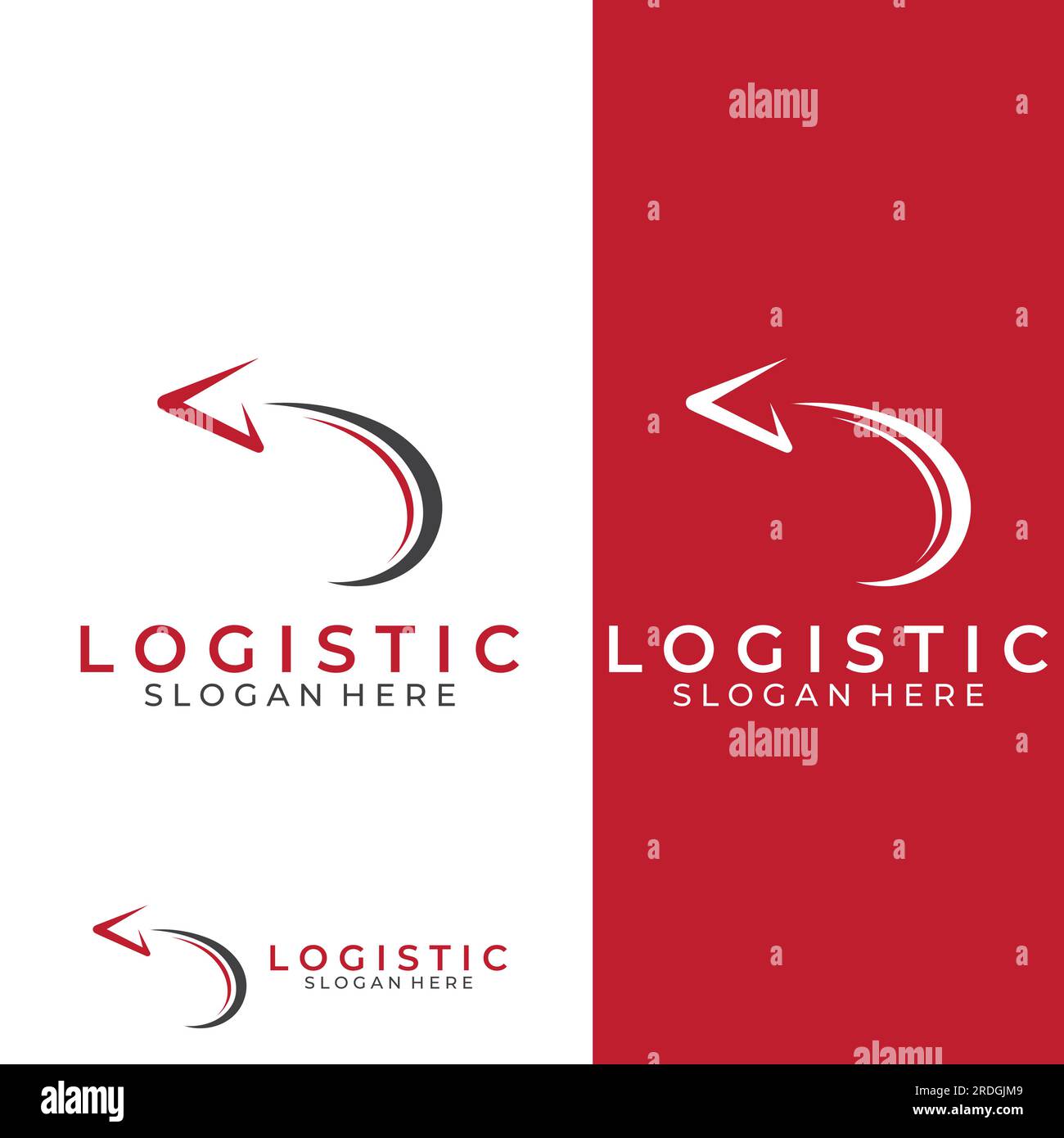 Logistics company vector logo, arrow icon logo, fast digital delivery ...