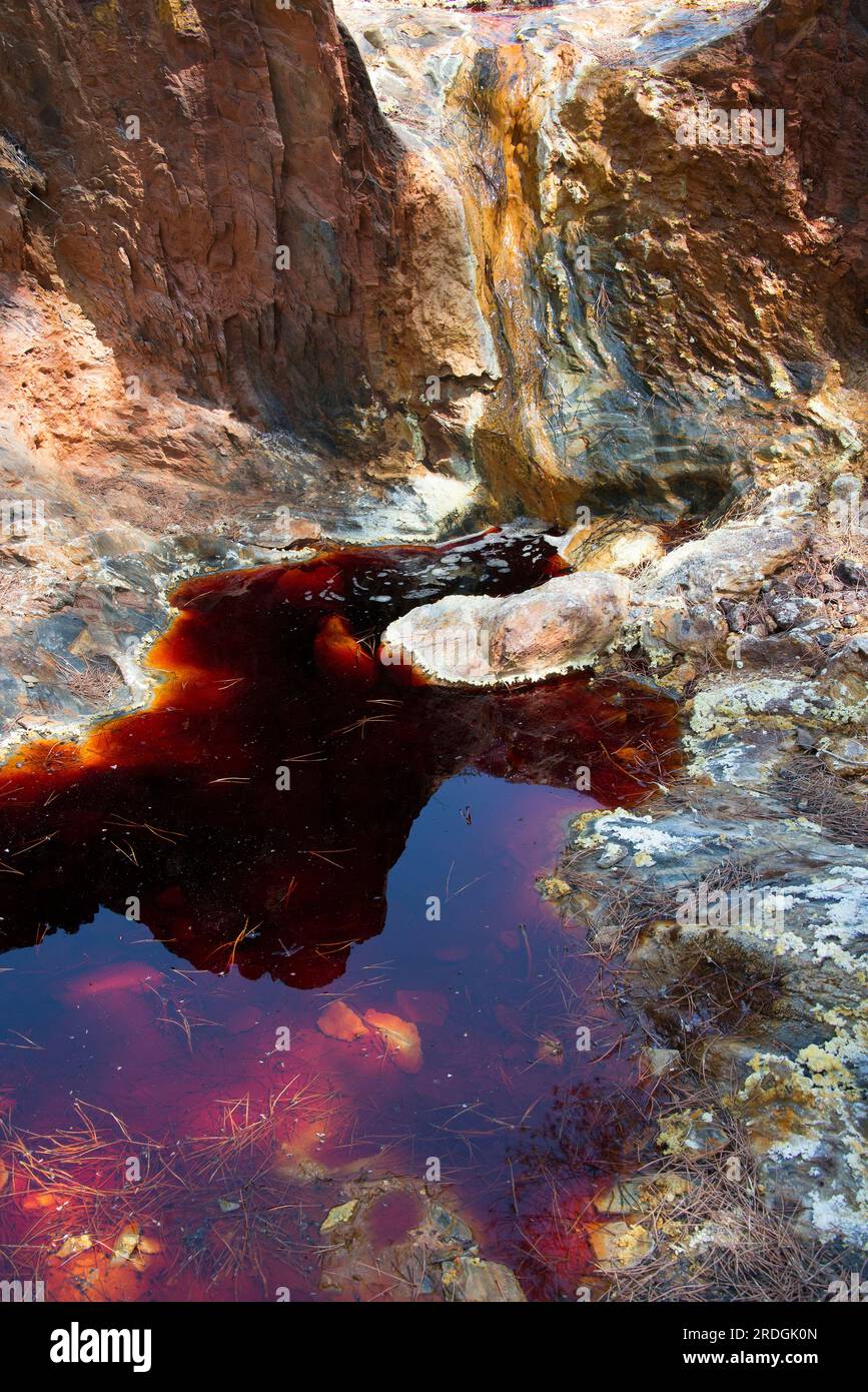 Rio Tinto acid waters from the Riotinto mines. This toxic waters ...