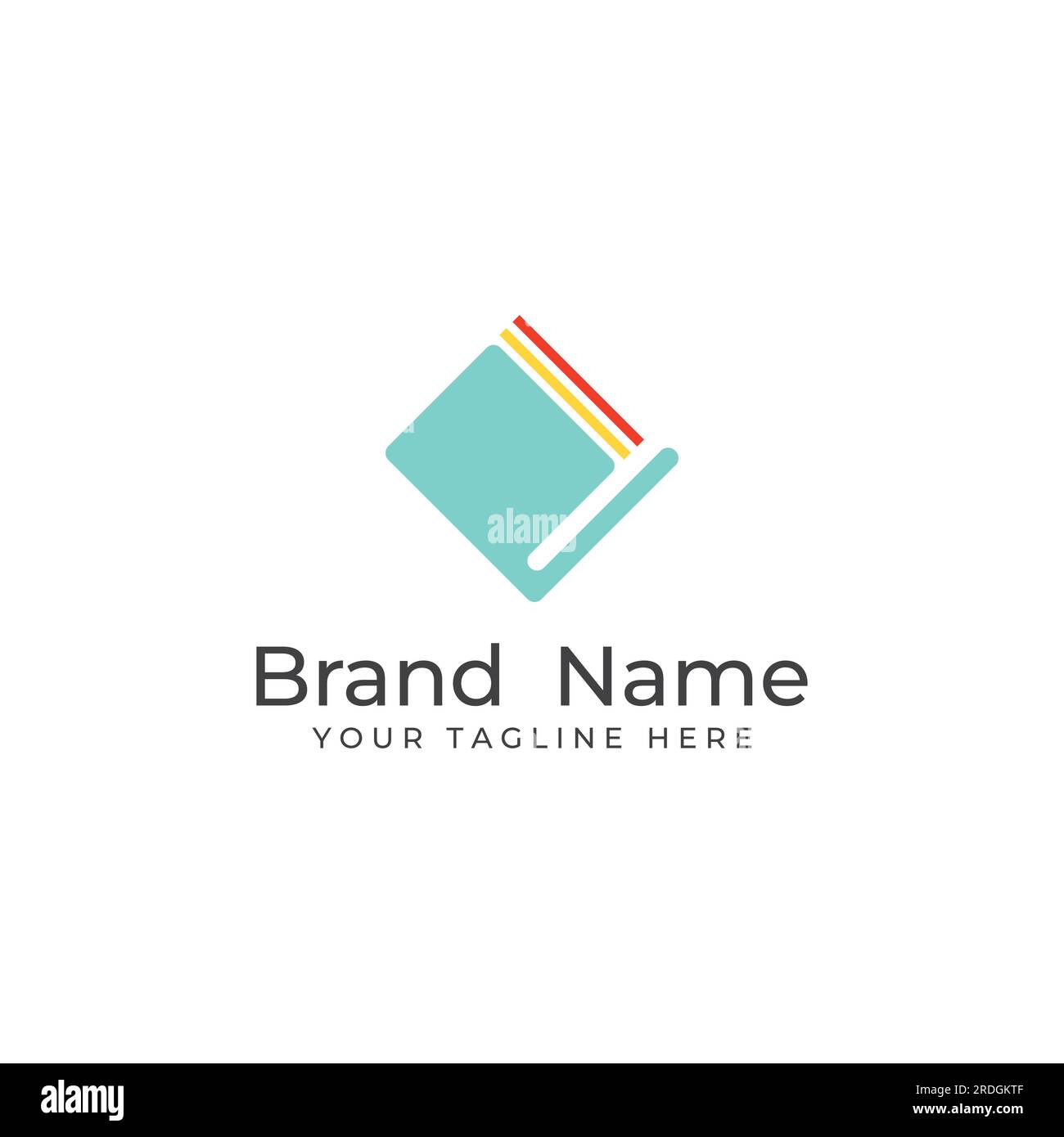 Educational digital book and online knowledge learning book logo and symbol vector icon. Stock Vector