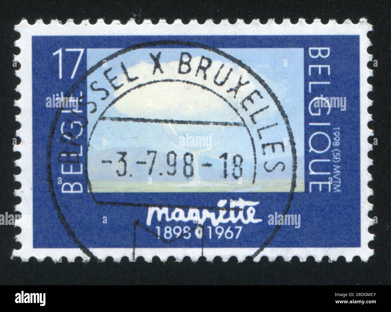 BELGIUM - CIRCA 1998: stamp printed by Belgium, shows Paintings, by ...