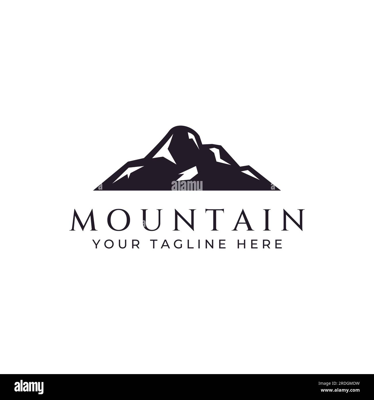 Mountain landscape view, with a minimalist design. Logo for