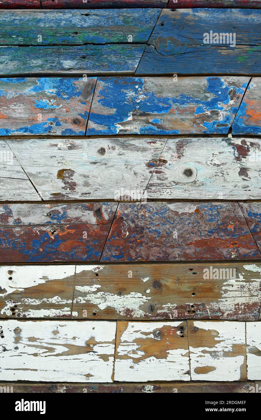 Weathered wooden planks background Stock Photo