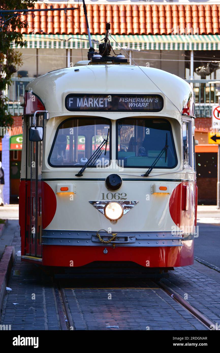 PCC (Presidents' Conference Committee) tram, PCC streetcar, San Francisco, California, USA