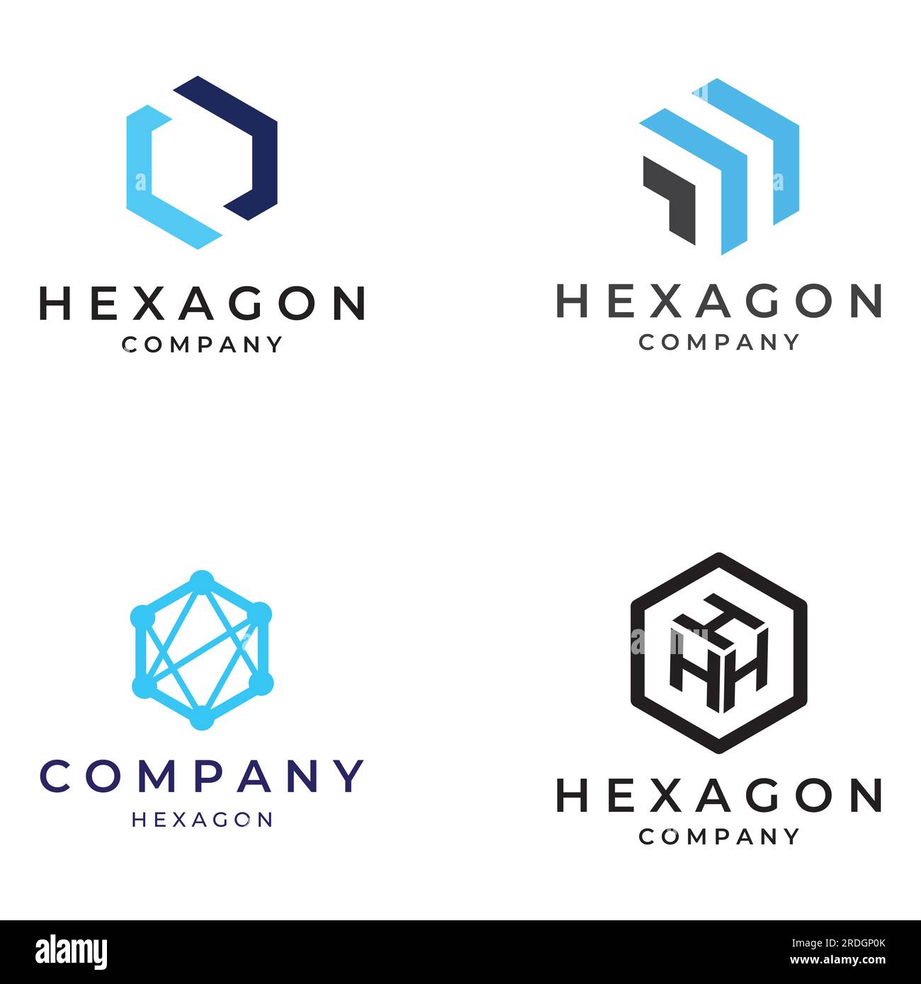 Logo box hexagon or cube and technology hexagon logo creative simple