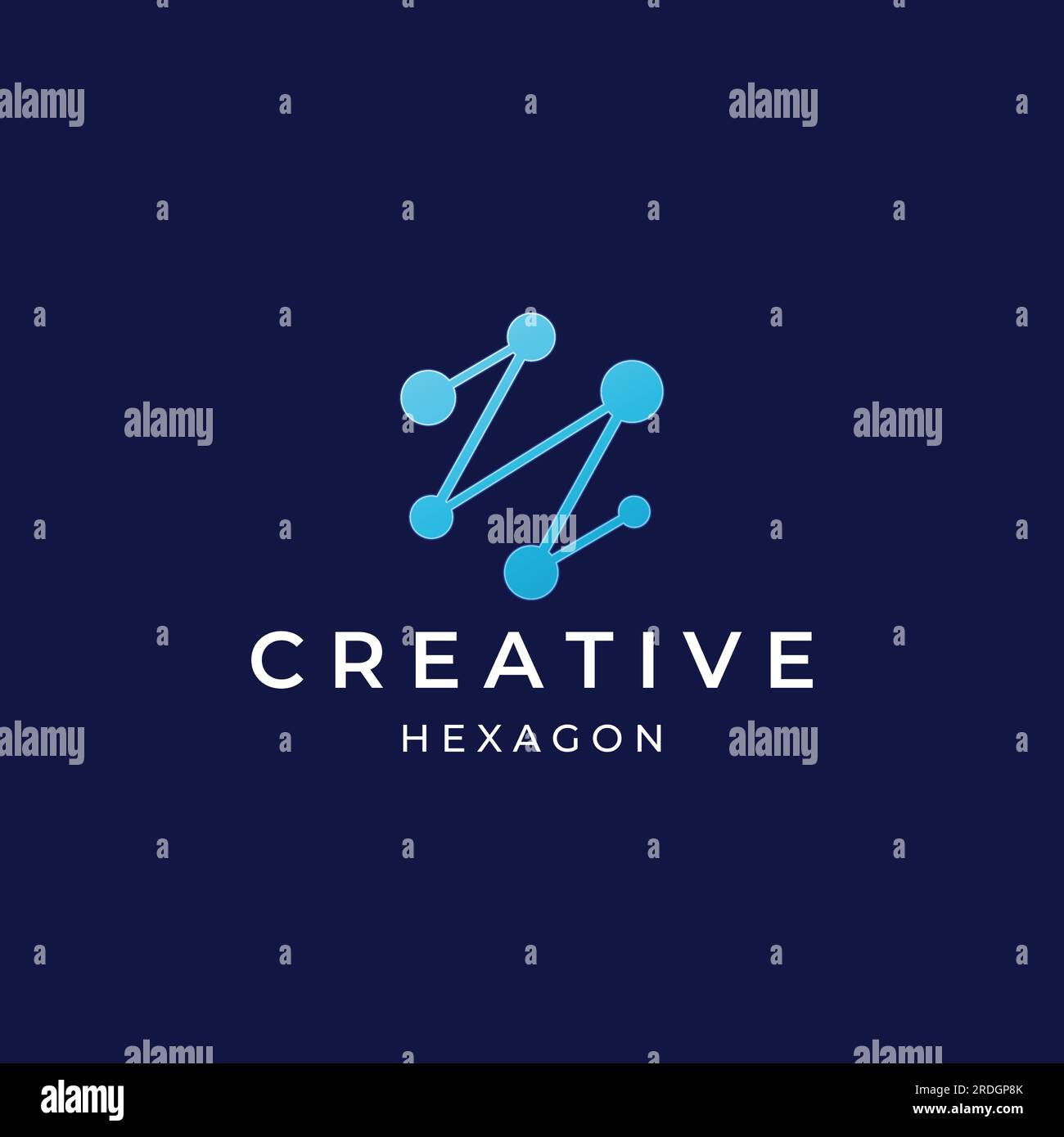 Logo box hexagon or cube and technology hexagon logo creative simple