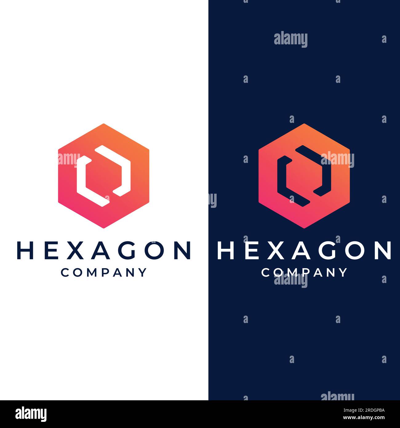 Logo box hexagon or cube and technology hexagon logo creative simple logo.By using modern illustration editing. Stock Vector