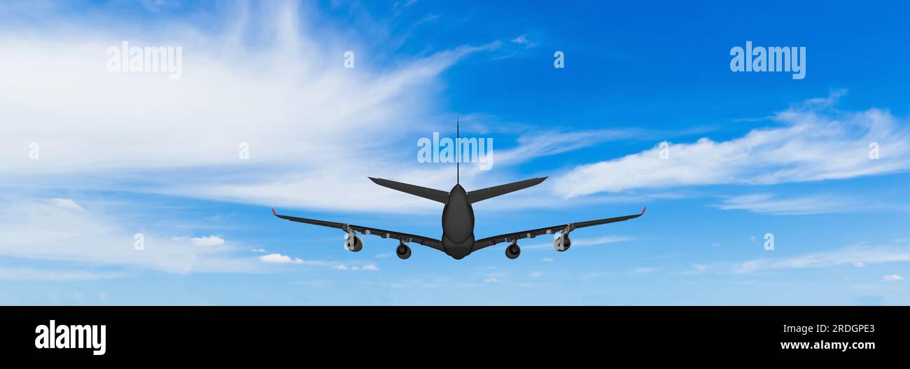 Clouds passenger plane in 3d hi-res stock photography and images - Alamy