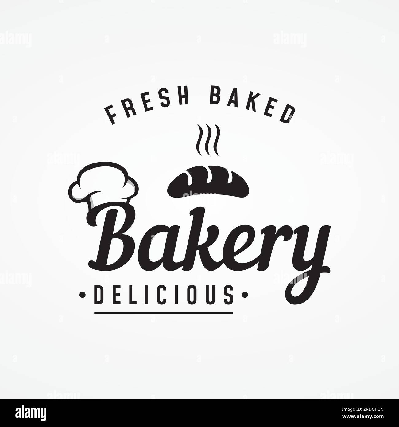 Retro wheat bread logo template. Badge for bakery, home made bakery, restaurant or cafe, patisserie, business. Stock Vector