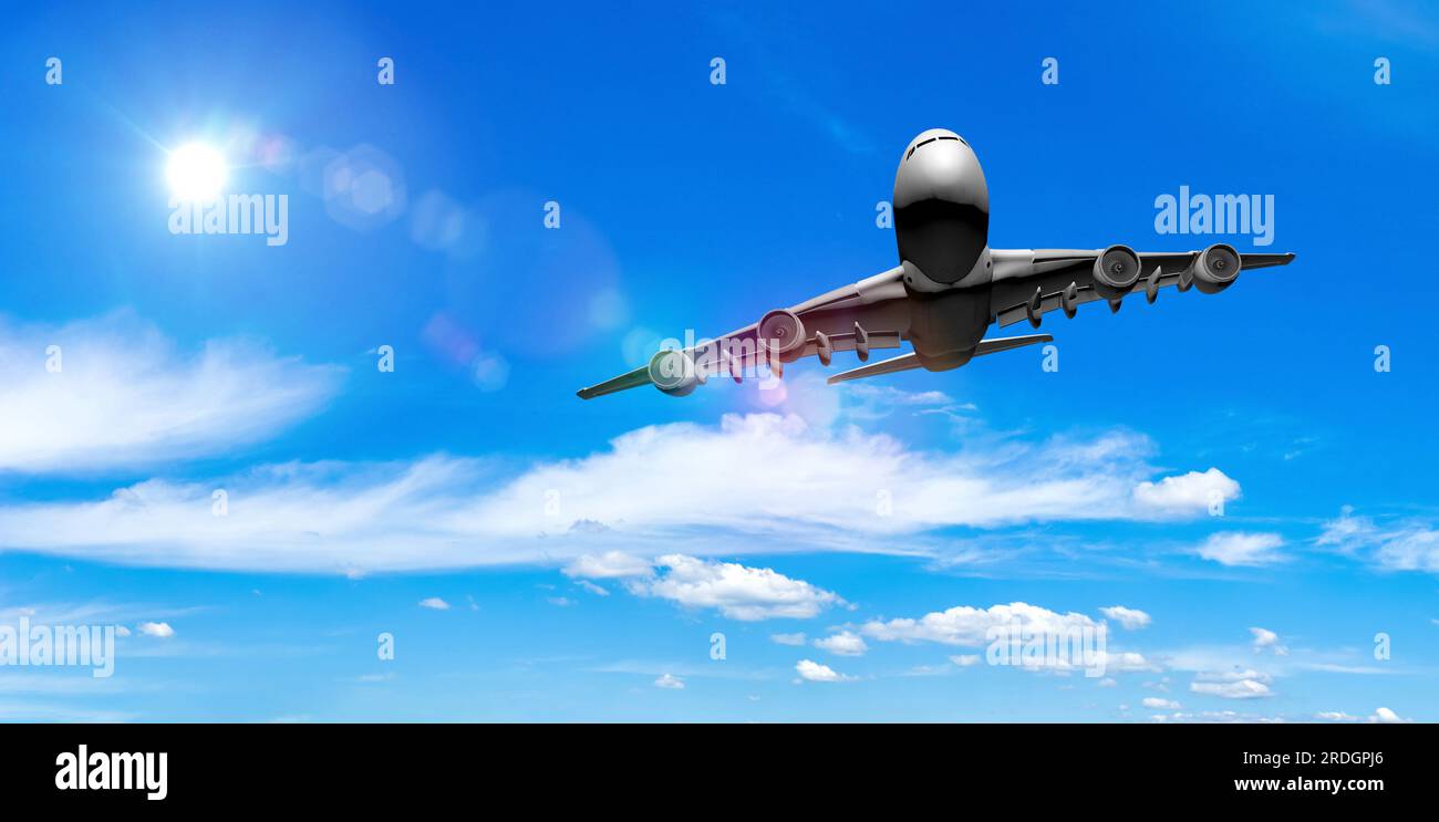 Clouds passenger plane in 3d hi-res stock photography and images - Alamy