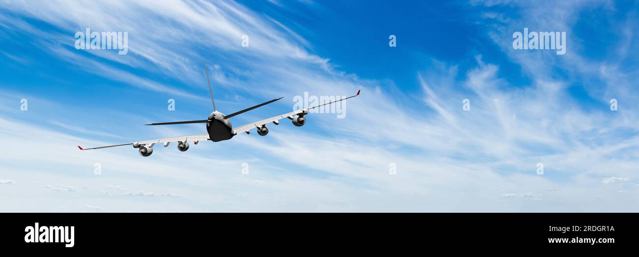 Clouds passenger plane in 3d hi-res stock photography and images - Alamy